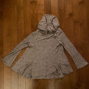 143Story cowl neck off shoulder knit top